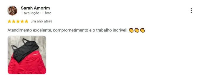 Avaliação de cliente no Google
