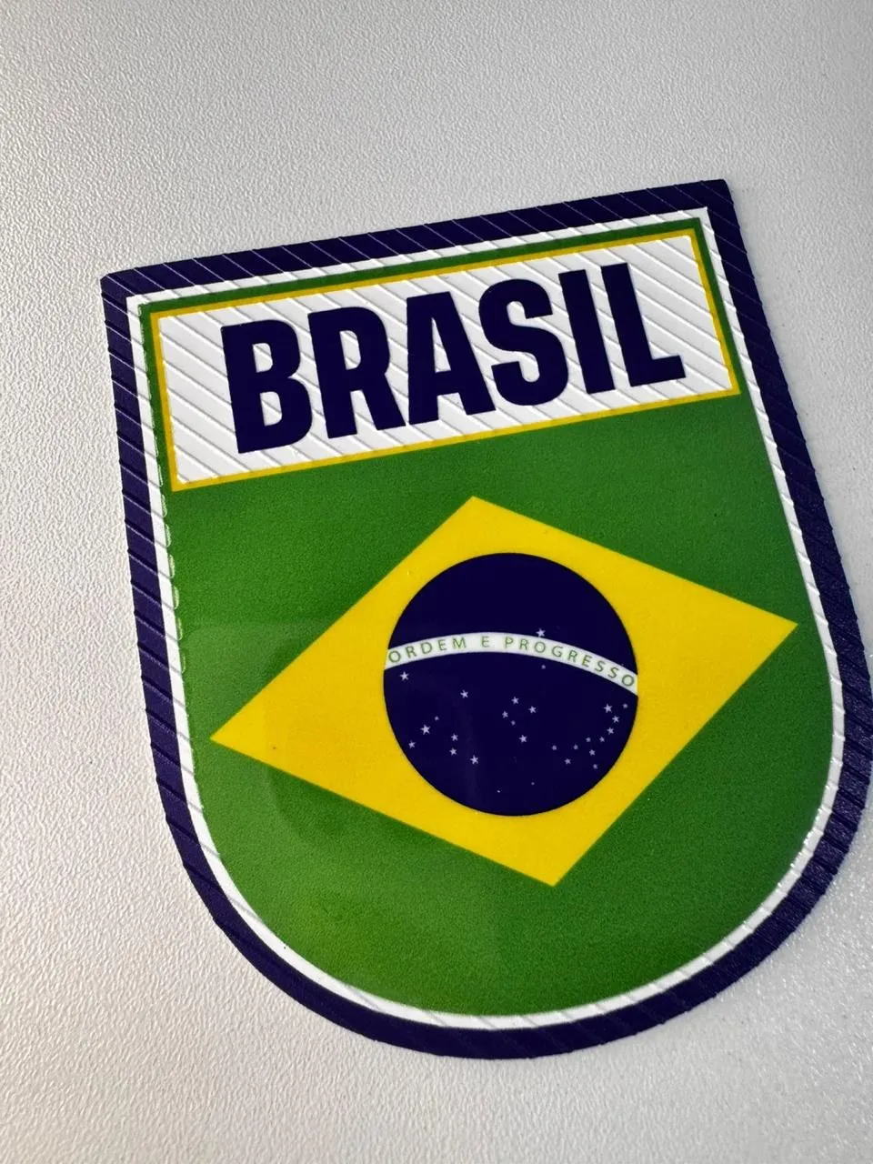 Escudo do Brasil em UV Têxtil com relevo